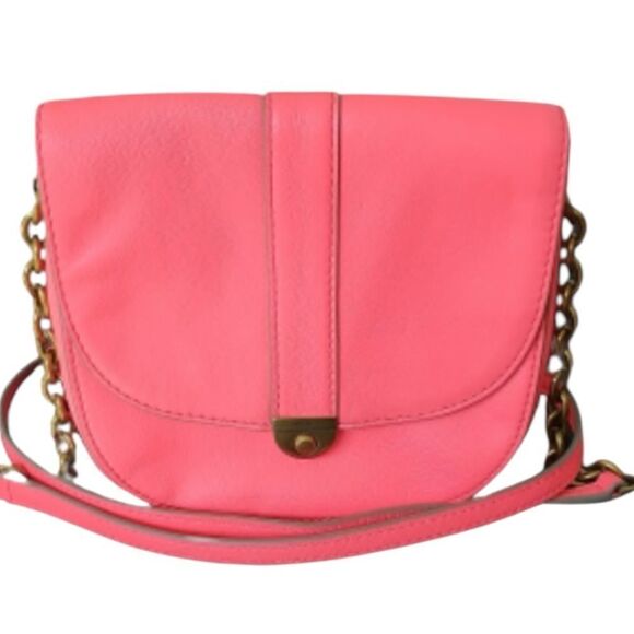 Fossil Pink Leather Crossbody Bag - Picture 1 of 10